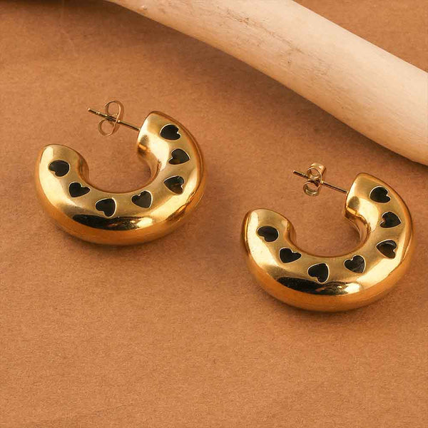 Heart Cutout Hoop Earrings