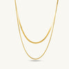Modern Snake Chain & Solitaire Jewellery Set