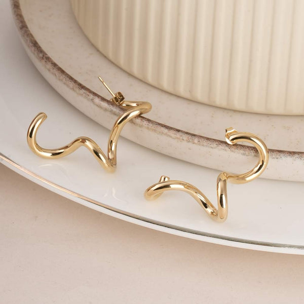 Abstract Gold Earrings