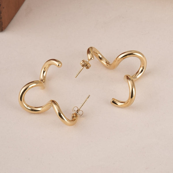 Abstract Gold Earrings