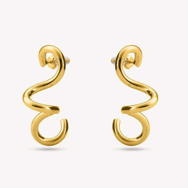 Abstract Gold Earrings