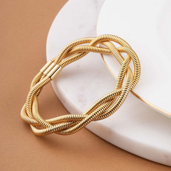 Tri Spiral Wire Bracelet