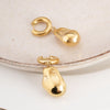Organic Shape Gold Drop Earrings