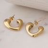 Open Heart Hoop Earrings