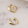 Open Heart Hoop Earrings