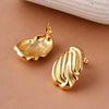 Heavy Gold Abstract Earrings