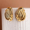 Heavy Gold Abstract Earrings