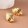 Heavy Gold Abstract Earrings