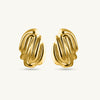 Heavy Gold Abstract Earrings