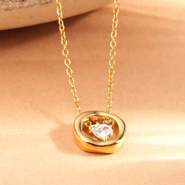 Golden Aura Crystal Pendant