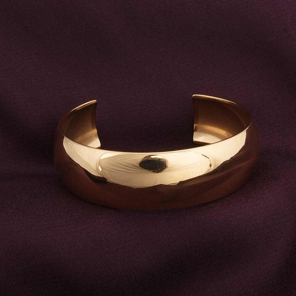 Open-Cuff Plain Thin Gold Bracelet
