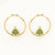 Christmas Tree Hoop Earrings