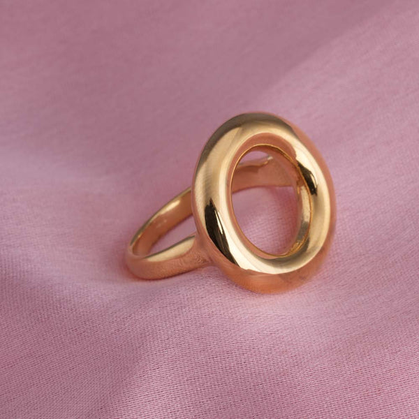 Modern Linked Gold Ring