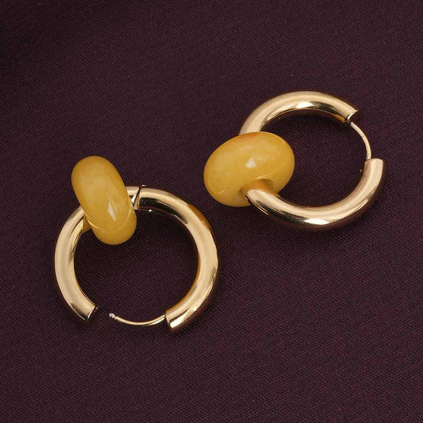 Yellow Acrylic Drop Earrings