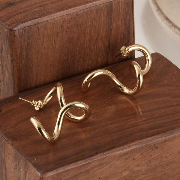 Abstract Gold Earrings