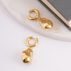Organic Shape Gold Drop Earrings