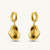 Organic Shape Gold Drop Earrings