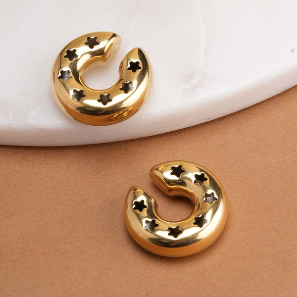 Starry Crescent Ear Cuffs