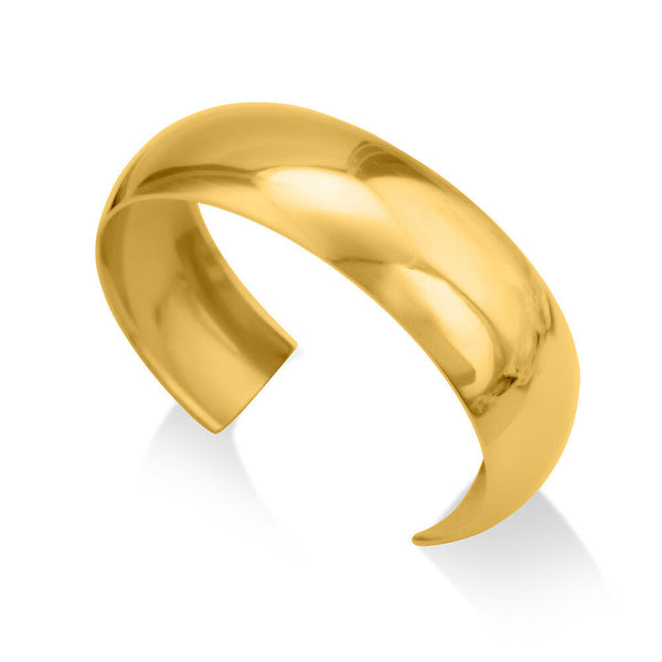 Open-Cuff Plain Thin Gold Bracelet