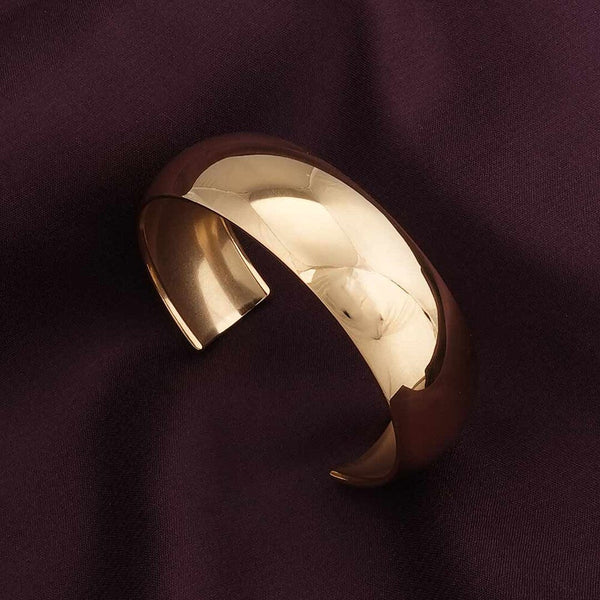 Open-Cuff Plain Thin Gold Bracelet