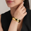 Open-Cuff Plain Thin Gold Bracelet